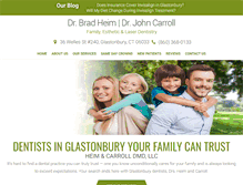 Tablet Screenshot of glastonburysmiles.com